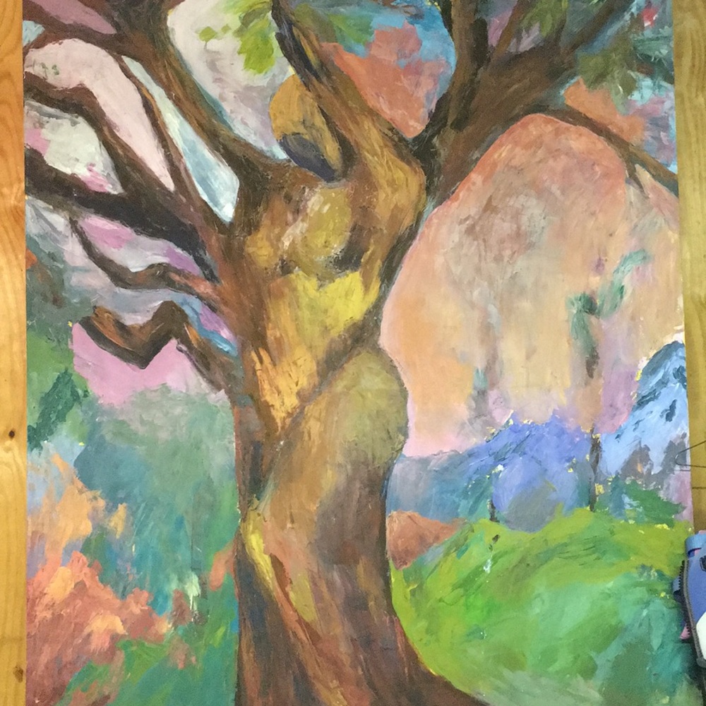 Painting of tree women